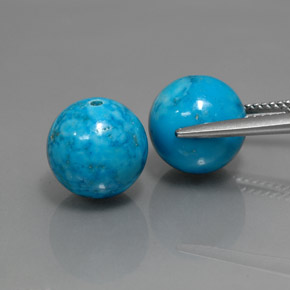 Gemas de turquesa azul natural de  ct, esfera / bola, opaco