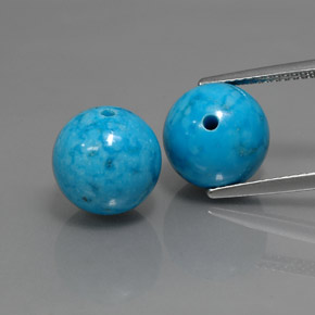 Gemas de turquesa azul natural de  ct, esfera / bola, opaco