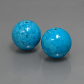 Gemas de turquesa azul natural de  ct, esfera / bola, opaco