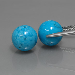 Gemas de turquesa azul natural de  ct, esfera / bola, opaco