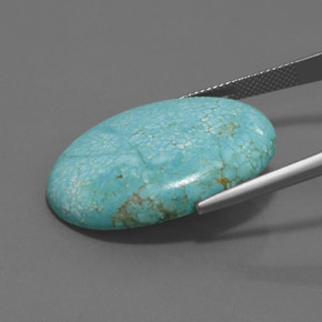 Turquesa verde natural de 24,01 ct, corte óvalo, opaco
