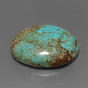 Turquesa verde natural de 12,94 ct, corte óvalo, opaco