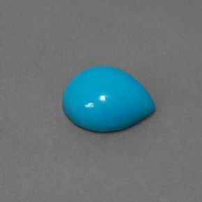 Turquesa azul natural de 2,00 ct, en forma de pera, opaco