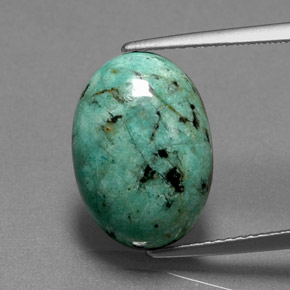 Turquesa Verde azul natural de 6.86 ct, Corte Óvalo, Opaco