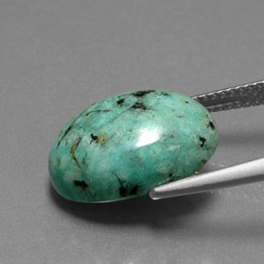 Turquesa Verde azul natural de 6.86 ct, Corte Óvalo, Opaco