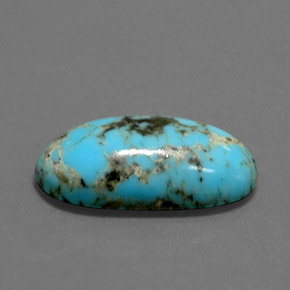 Turquesa azul natural de 8,97 ct, corte óvalo, opaco