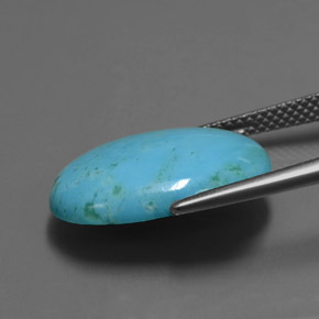 Turquesa Azul natural de 5.65 ct, Corte Óvalo, Opaco
