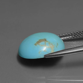 Turquesa Azul natural de 5.58 ct, Corte Cojín, Opaco