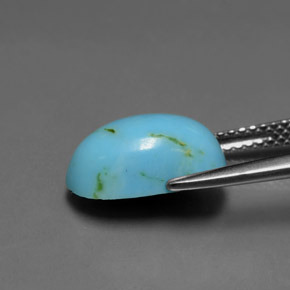 Turquesa Azul natural de 3.08 ct, Forma elegante, Opaco