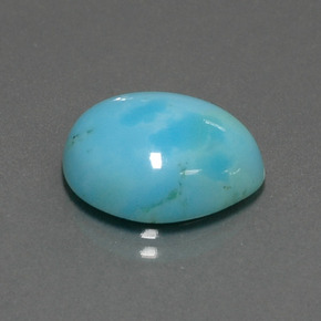 Turquesa azul natural de 6,21 ct, forma elegante, opaco
