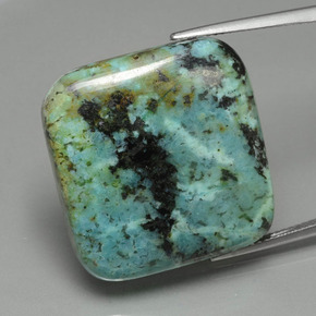 Turquesa Verde azul natural de 35.66 ct, Cuadrado, Opaco