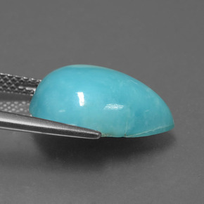 Turquesa azul natural de 5,14 ct, en forma de pera, opaco