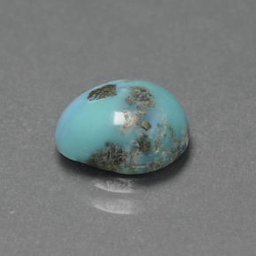 Turquesa azul natural de 1,83 ct, forma elegante, opaco