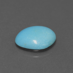 Turquesa azul natural de 0,91 ct, forma elegante, opaco