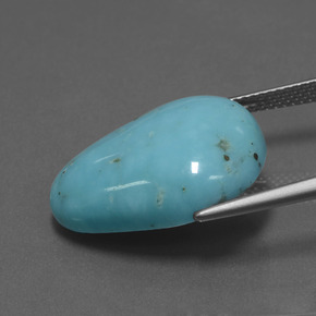 Turquesa Azul natural de 16.07 ct, En forma de pera, Opaco