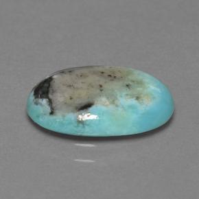 Turquesa azul natural de 2,72 ct, corte óvalo, opaco