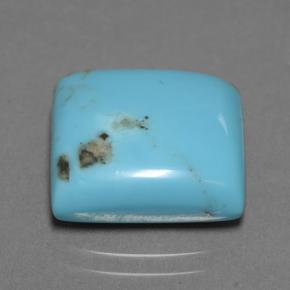 Turquesa azul natural de 9,94 ct, cuadrado, opaco