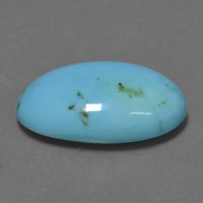 Turquesa azul natural de 8,57 ct, corte óvalo, opaco