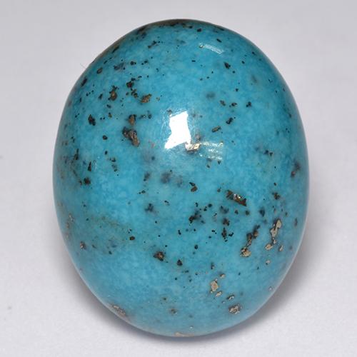 Turquesa turquesa natural de 23,76 ct, corte óvalo, opaco