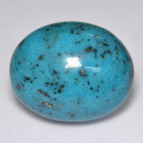 Turquesa turquesa natural de 23,76 ct, corte óvalo, opaco