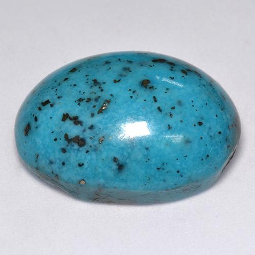 Turquesa turquesa natural de 23,76 ct, corte óvalo, opaco