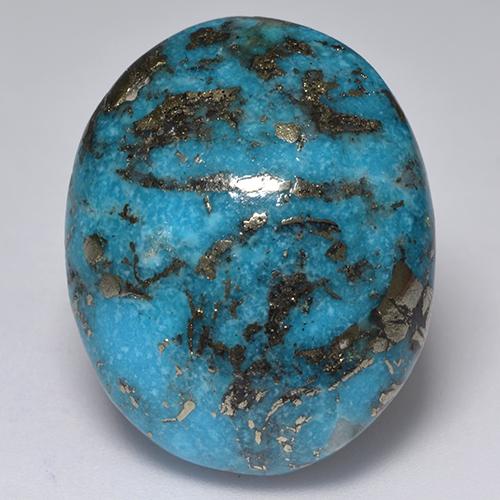 Turquesa turquesa natural de 45,58 ct, corte óvalo, opaco