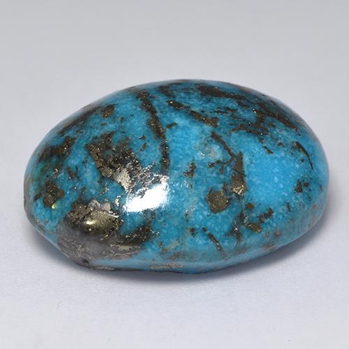 Turquesa turquesa natural de 45,58 ct, corte óvalo, opaco