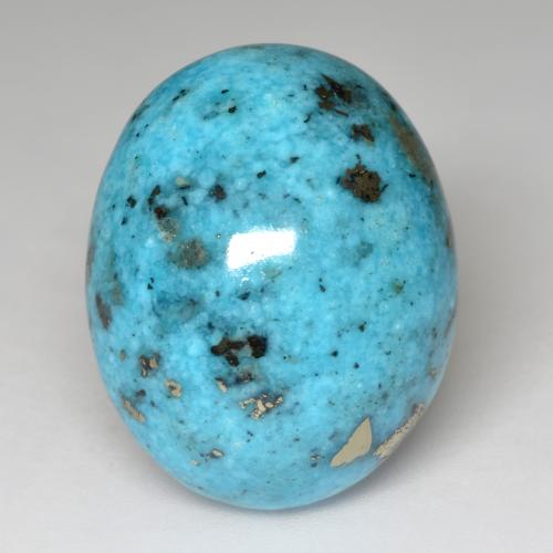 Turquesa turquesa natural de 32,85 ct, corte óvalo, opaco