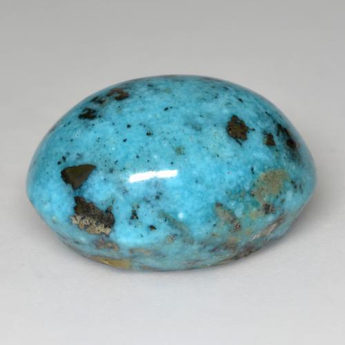 Turquesa turquesa natural de 32,85 ct, corte óvalo, opaco