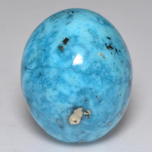 Turquesa turquesa natural de 27,18 ct, corte óvalo, opaco