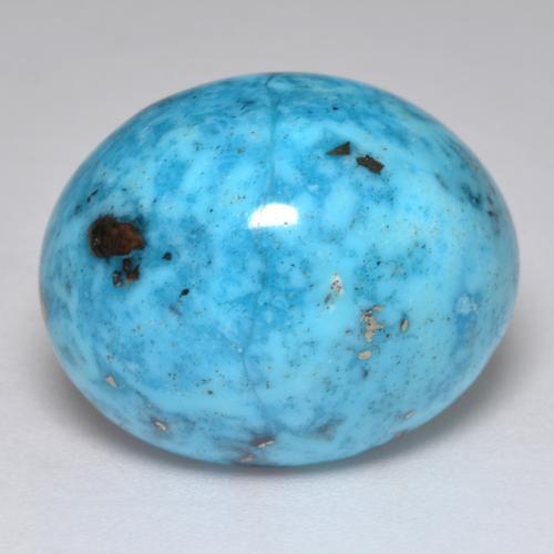 Turquesa turquesa natural de 27,18 ct, corte óvalo, opaco