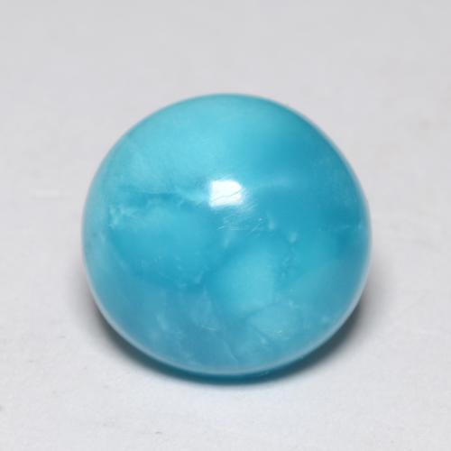 Turquesa turquesa natural de 2,32 ct, corte redondo, opaco