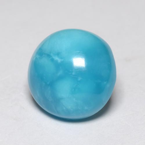 Turquesa turquesa natural de 2,32 ct, corte redondo, opaco