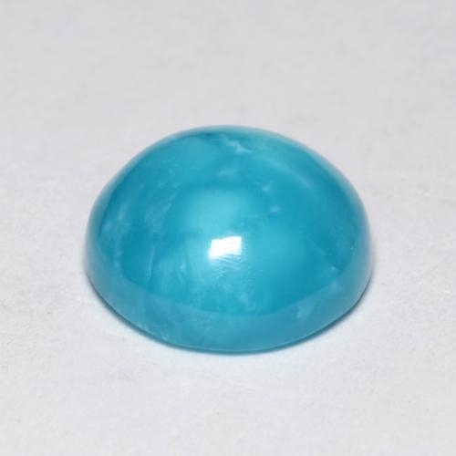 Turquesa turquesa natural de 2,32 ct, corte redondo, opaco