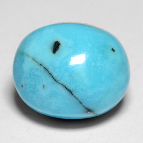 Turquesa Verde azulado natural de 8.35 ct, Corte Óvalo, Opaco