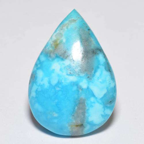 Turquesa turquesa natural de 14,11 ct, en forma de pera, opaco