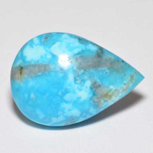 Turquesa turquesa natural de 14,11 ct, en forma de pera, opaco