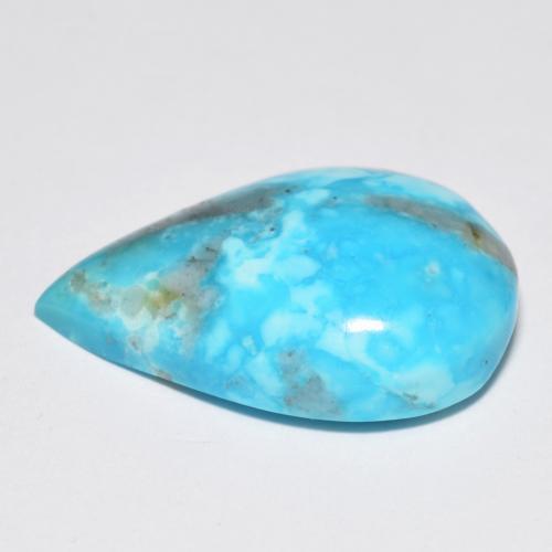Turquesa turquesa natural de 14,11 ct, en forma de pera, opaco