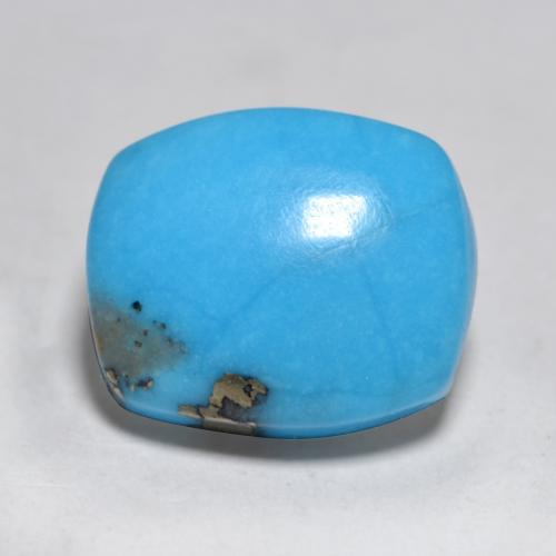 Turquesa turquesa natural de 3,56 ct, corte cojín, opaco