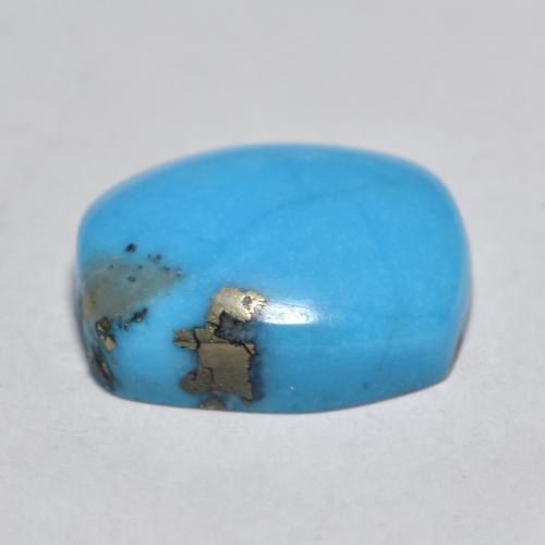 Turquesa turquesa natural de 3,56 ct, corte cojín, opaco