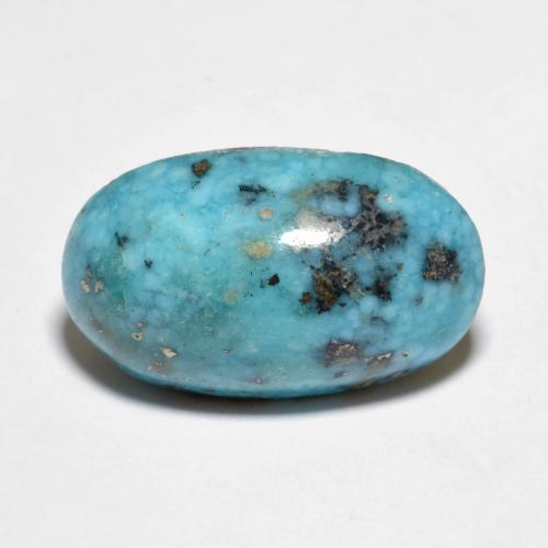 Turquesa turquesa natural de 11,43 ct, corte óvalo, opaco