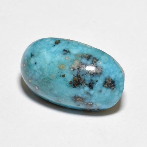 Turquesa turquesa natural de 11,43 ct, corte óvalo, opaco