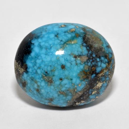 Turquesa turquesa natural de 22,66 ct, corte óvalo, opaco
