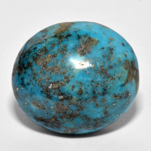 Turquesa turquesa natural de 32,76 ct, corte óvalo, opaco