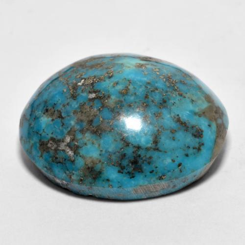 Turquesa turquesa natural de 32,76 ct, corte óvalo, opaco