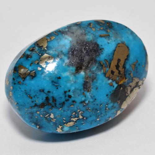 Turquesa turquesa natural de 31,07 ct, corte óvalo, opaco