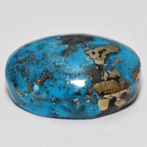 Turquesa turquesa natural de 31,07 ct, corte óvalo, opaco
