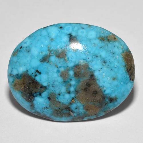Turquesa turquesa natural de 26,05 ct, corte óvalo, opaco