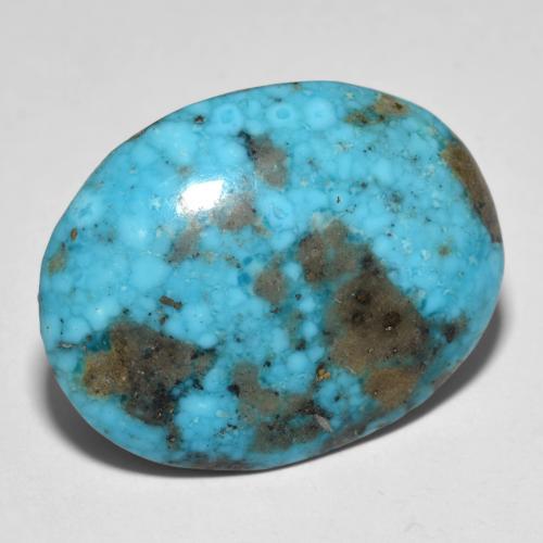 Turquesa turquesa natural de 26,05 ct, corte óvalo, opaco