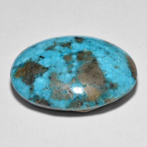 Turquesa turquesa natural de 26,05 ct, corte óvalo, opaco